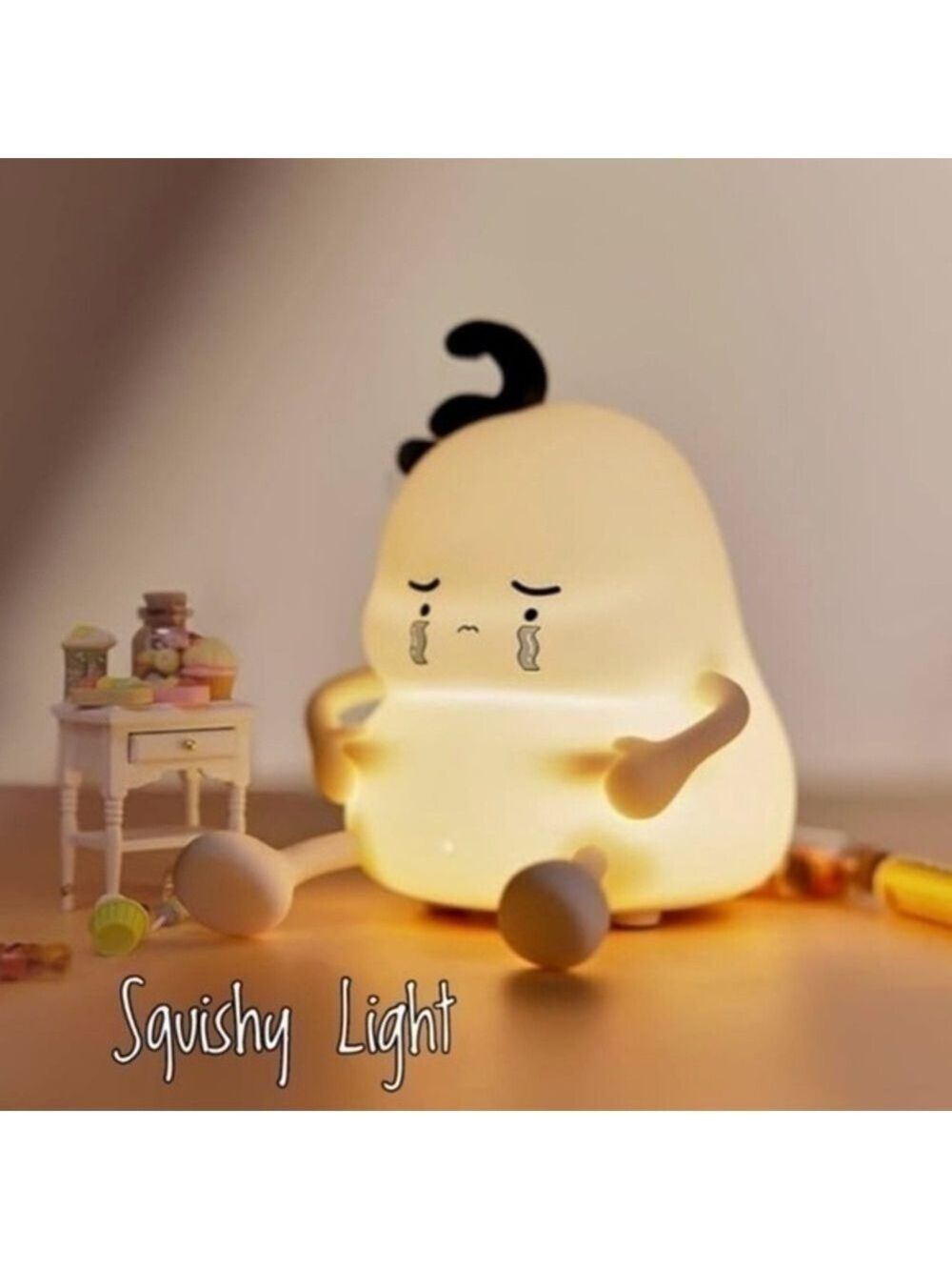 LED Squishy Rechargeable "Pinch an Inch?" Novelty Night Light NWT